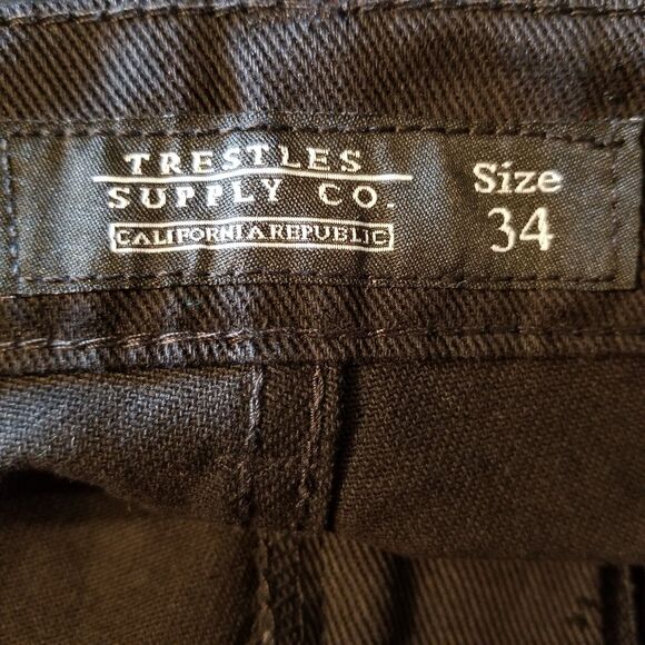 Trestles Men's Size 34 Black Paisley Patchwork Distressed Skinny Jeans - Picture 12 of 12